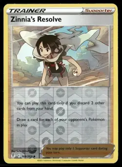 2021 Evolving Skies Set Pokemon Card 164 Zinnia's Resolve Reverse Foil NM - Image 1