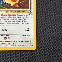 Pokemon Eevee #11 Black Star Promo Holo 11/53 Wizards WotC Vintage 2000 - Image 5