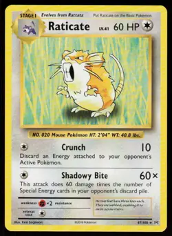 Raticate 67/108 Rare Evolutions Pokemon Lightly Played - Image 1