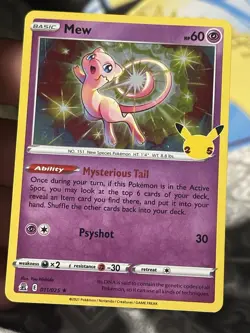 Mew - 011/025 - Pokemon Celebrations Holo Rare Card VLP - Image 3
