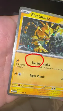 Electabuzz 125/165 Cosmo Holo 151 Promo Pokemon NM HOLO BLEED SWIRL + REG SWIRL - Image 2