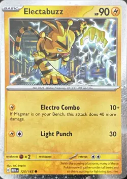 Electabuzz 125/165 Cosmo Holo 151 Promo Pokemon NM HOLO BLEED SWIRL + REG SWIRL - Image 3