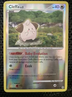 Pokemon TCG Cleffa Reverse Holo 78/130 Diamond & Pearl LP - Image 1
