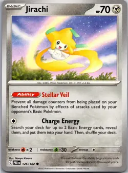 Jirachi 126/182 Common Paradox Rift Pokemon Near Mint - Image 1