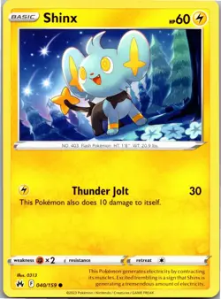 Shinx 040/159 Common Crown Zenith Pokemon Near Mint - Image 1