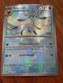 Pokemon TCG Glaceon 025/131 Prismatic Evolutions (Poke Ball Pattern) - Image 1
