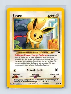 Eevee 38/75 Uncommon Neo Discovery Pokemon Unlimited Lightly Played - Image 1