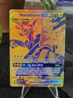 Pokemon TCG Pikachu & Zekrom GX SM248 SM Promos TAG TEAM GX Holo ENG - Image 1
