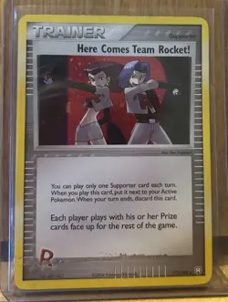 Pokemon Here Comes Team Rocket! 111/109 Team Rocket Holo (Front Print Damage) - Image 1