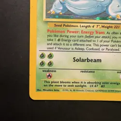 Pokemon Vintage Holo Venusaur 015/102 Base Set Wizards Of The Coast 1999 - Image 5
