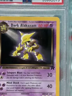 WOTC 2000 Pokemon TCG Dark Alakazam 18/82 1st Ed Reg Rare PSA 9 - Image 5