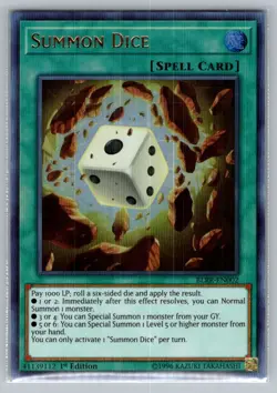 Summon Dice BLRR-EN002 Battles of Legend: Relentless Revenge Yu-Gi-Oh NM - Image 1