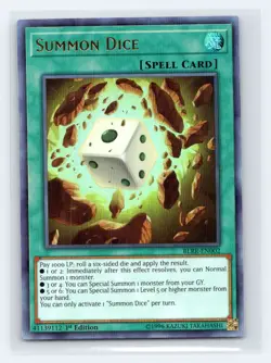 Summon Dice BLRR-EN002 Battles of Legend: Relentless Revenge Yu-Gi-Oh NM - Image 1