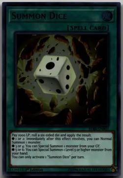 Summon Dice Ultra Rare Battles of Legend: Relentless Revenge BLRR-EN002 LP - Image 1