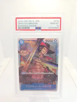 2022 One Piece Japanese DRACULE MIHAWK Romance Dawn OP01-070 - PSA 10 - Image 1