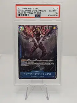 2022 Japanese One Piece Romance Dawn Donquixote Doflamingo OP01-073 PSA 10 Gem - Image 1