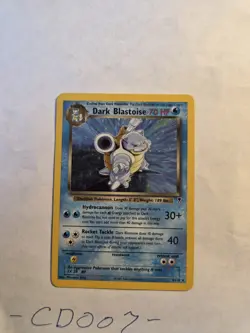 Pokemon TCG Dark Blastoise Holo Rare Card 4/110 Vintage WOTC LP - Image 3