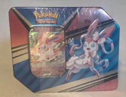 NEW V HEROES Tin Sylveon V Pokemon Trading Card Game Sealed - Image 1
