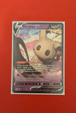 Pokemon Mimikyu V TCG Ultra Rare Holo Card 068/172 Brilliant Stars Near Mint - Image 1