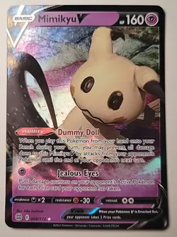 Pokemon Mimikyu V TCG Ultra Rare Holo Card 068/172 Brilliant Stars Near Mint - Image 1