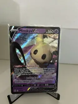 Pokemon TCG Mimikyu V Sword & Shield Mfg: Brilliant Stars 068/172 Holo Ultra... - Image 1