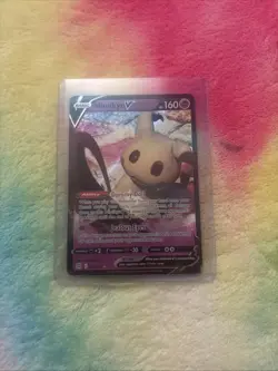 Pokemon TCG SWSH Brilliant Stars Mimikyu v Holo Rare Card 068/172 - Image 1