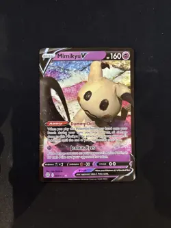 Pokemon TCG Mimikyu V Sword & Shield Mfg: Brilliant Stars 068/172 Holo Ultra... - Image 1