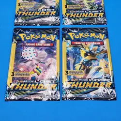 Pokemon TCG Sun & Moon Lost Thunder 3-Card Pack Lot of 4 - Full Art Set - Image 3