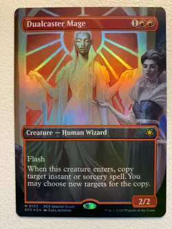 MTG 1x FOIL BORDERLESS Dualcaster Mage 153 Special Guests Magic Gathering x1 NM - Image 1