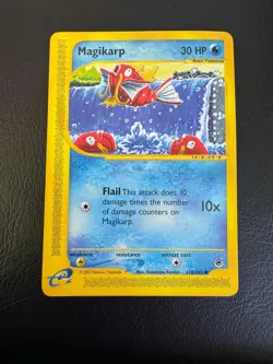 💥 2002 Pokemon Vintage Card Magikarp 118/165 Expedition E-Reader Non Holo Foil - Image 1