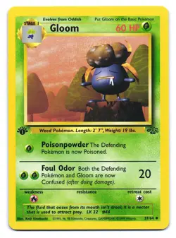 Gloom 37/64 Uncommon Jungle Pokemon 1st Edition LP - Image 1