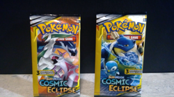 Pokemon TCG Sun & Moon Cosmic Eclipse 3 Card Booster Packs X2 NEW Sealed - Image 2