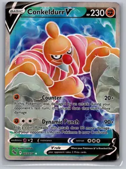 Conkeldurr V 073/078 Ultra Rare Pokemon GO Pokemon Holo Near Mint - Image 1