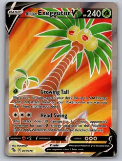 Alolan Exeggutor V 071/078 Ultra Rare Pokemon GO Pokemon Holo Near Mint - Image 1