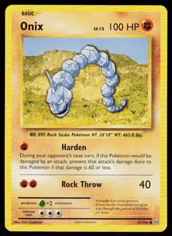 Onix 61/108 Common Evolutions Pokemon Lightly Played - Image 1