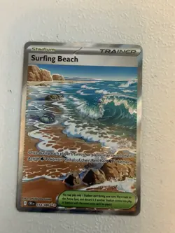 Surfing Beach Pokemon TCG Trainer-Stadium Holo Chilling Reign 114/086 EN 2021 - Image 1