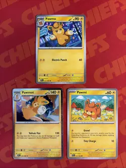 Pawmo, Pawmi, Pawmot ME Phantasmal Flames Cosmos Holo Set Of 3 Pokemon NM - Image 1