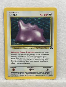 Wizards Ditto 3/62 Fossil Holo Rare Unlimited English 1999 50 HP Basic - Image 1