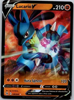 LUCARIO V 146/264 FST V Rare Holo NM/M Pokemon - Image 1