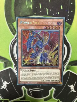 BLZD-EN002 Power Vice Dragon Secret Rare 1st Edition Yugioh NM - Image 1
