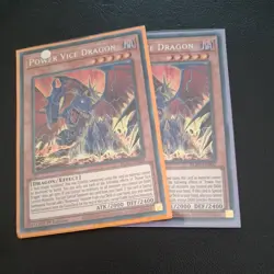 Yugioh Power Vice Dragon BLZD-EN002 Secret Rare 1st Edition NM ×2 - Image 1