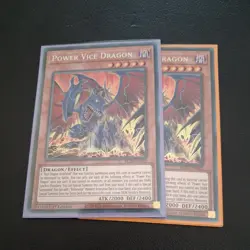 Yugioh Power Vice Dragon BLZD-EN002 Secret Rare 1st Edition NM ×2 - Image 2