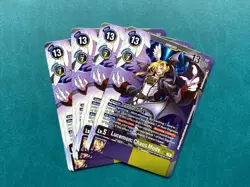 Lucemon: Chaos Mode EX10-052 Playset Sinister Order Digimon Card Game x4 - Image 1