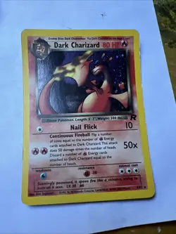 Pokemon Dark Charizard Holo Rare Team Rocket 4/82 2000 80 HP Wizards Card - Image 1