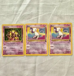 Pokemon Mew Mewtwo Black Star Promo Lot of 3 Cards 1999-2000 Ungraded Light Play - Image 1