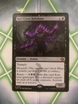 MTG Rot-Curse Rakshasa 0087 Mythic Non-Foil, NM English Tarkir: Dragonstorm - Image 1