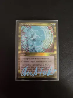 Dovin’s Veto Retro Foil Signed In Blue By Original Artist Drew Tucker - Image 1
