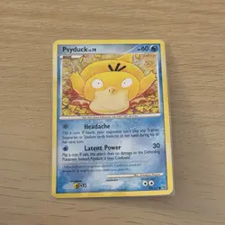 2009 Pokemon TCG Platinum Psyduck Regular Non-holo 87/127 MP Crease - Image 2