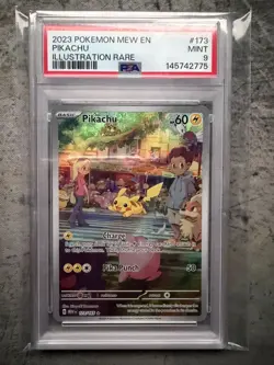 Pokemon TCG SV: Scarlet & Violet 151 Pikachu 173/165 IR Holo EN PSA 9 2023 - Image 1