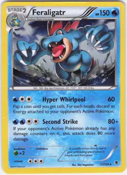 Feraligatr (Cosmos Holo) XY Phantom Forces 17/119 Rare Blister Exclusive DMG - Image 1